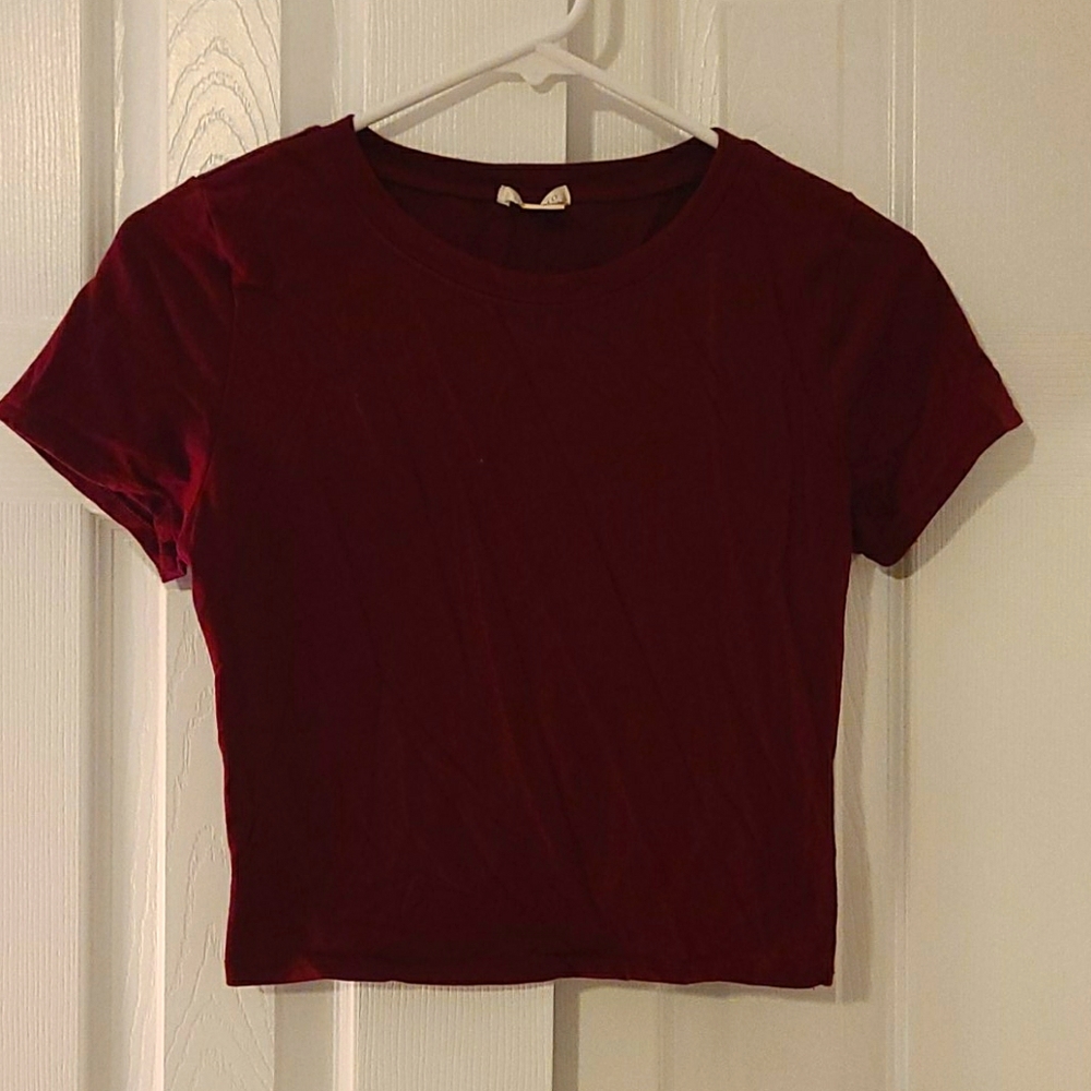 Like new burgundy crop top